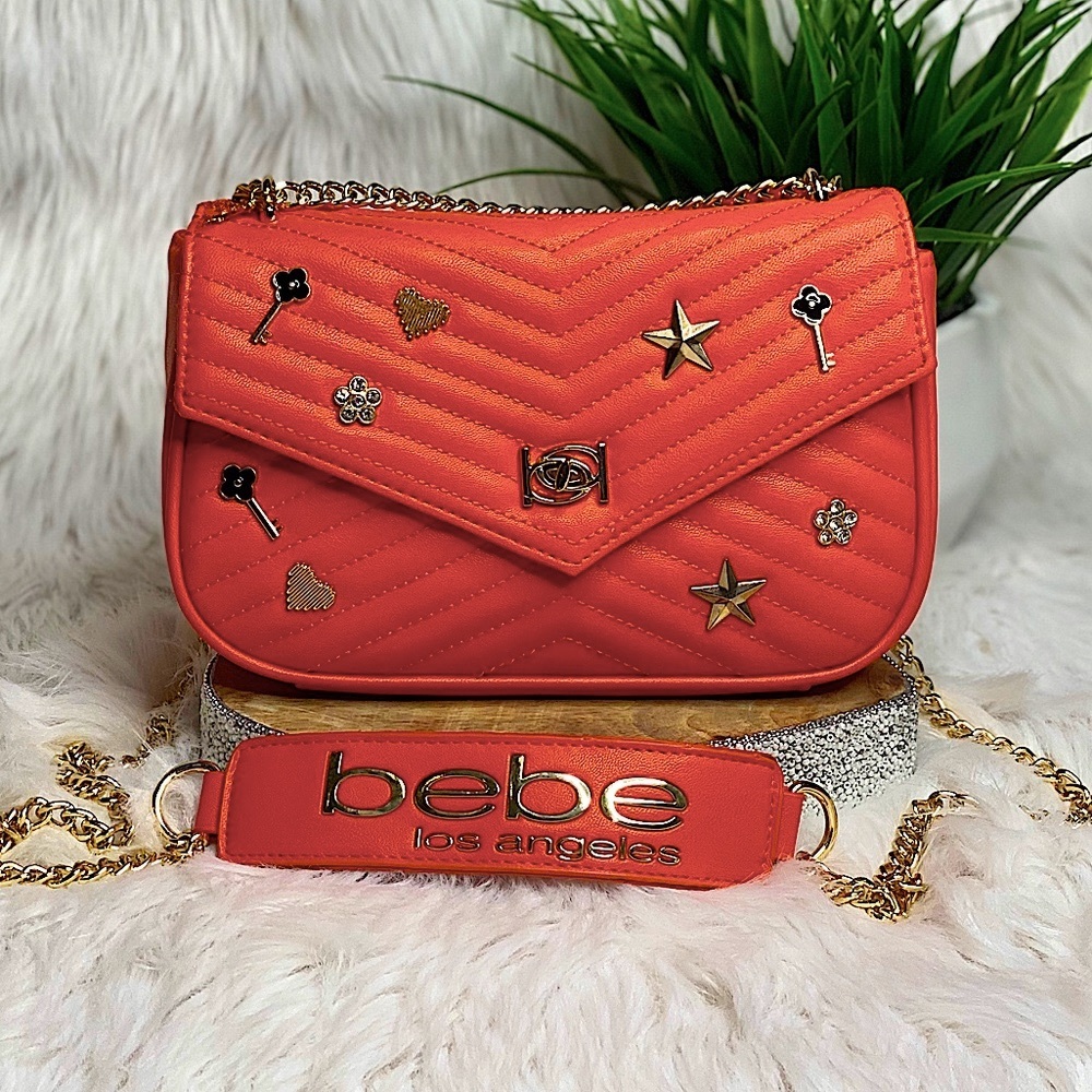 NWT Orange Studded BEBE convertible purse
